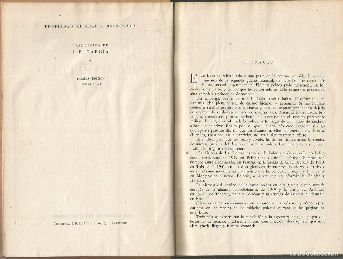 Libros de segunda mano: SIN CAP&Iacute;TULO FINAL - GENERAL WLADYSLAW ANDERS - PRIMERA EDICI&Oacute;N 1948 - Foto 4
