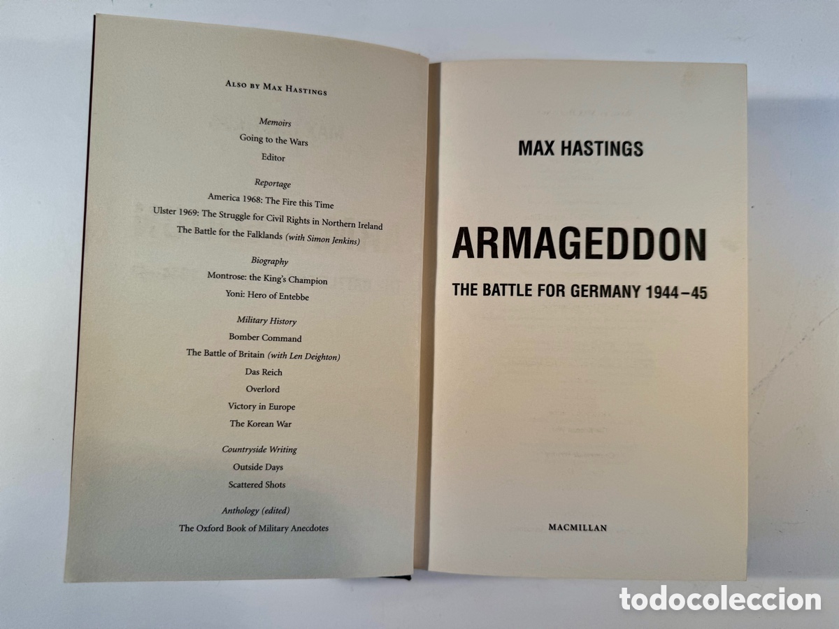 Libros de segunda mano: Armageddon, Max Hastings. Hardback, Macmillan. 2004 - Foto 4