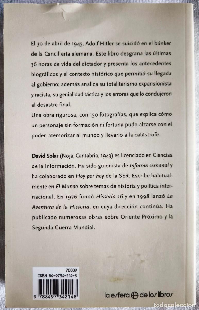 Libros de segunda mano: El &Uacute;ltimo D&iacute;a de Adolf Hitler, de David Solar - Foto 2