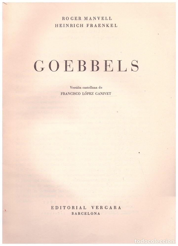 Libros de segunda mano: GOEBBELS - Foto 1