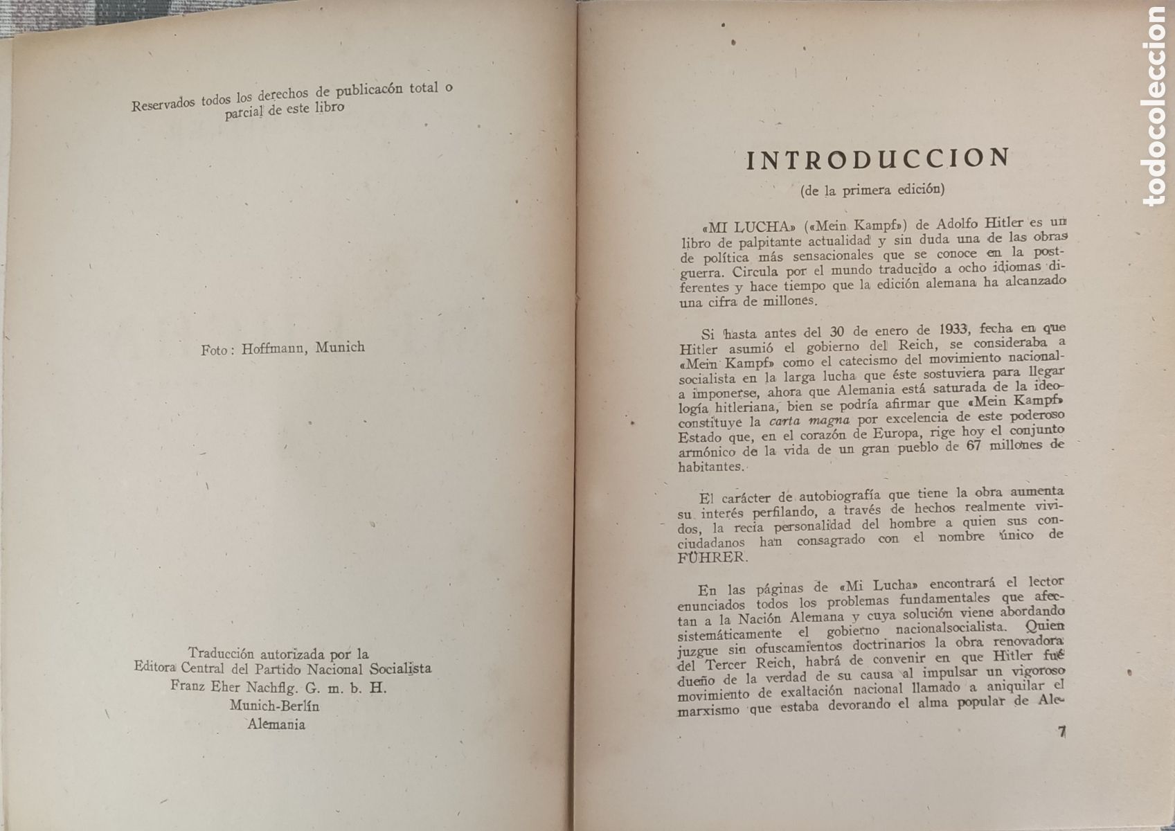 Libros de segunda mano: MI LUCHA. Adolf Hitler 2a edicion 1937 - Foto 9