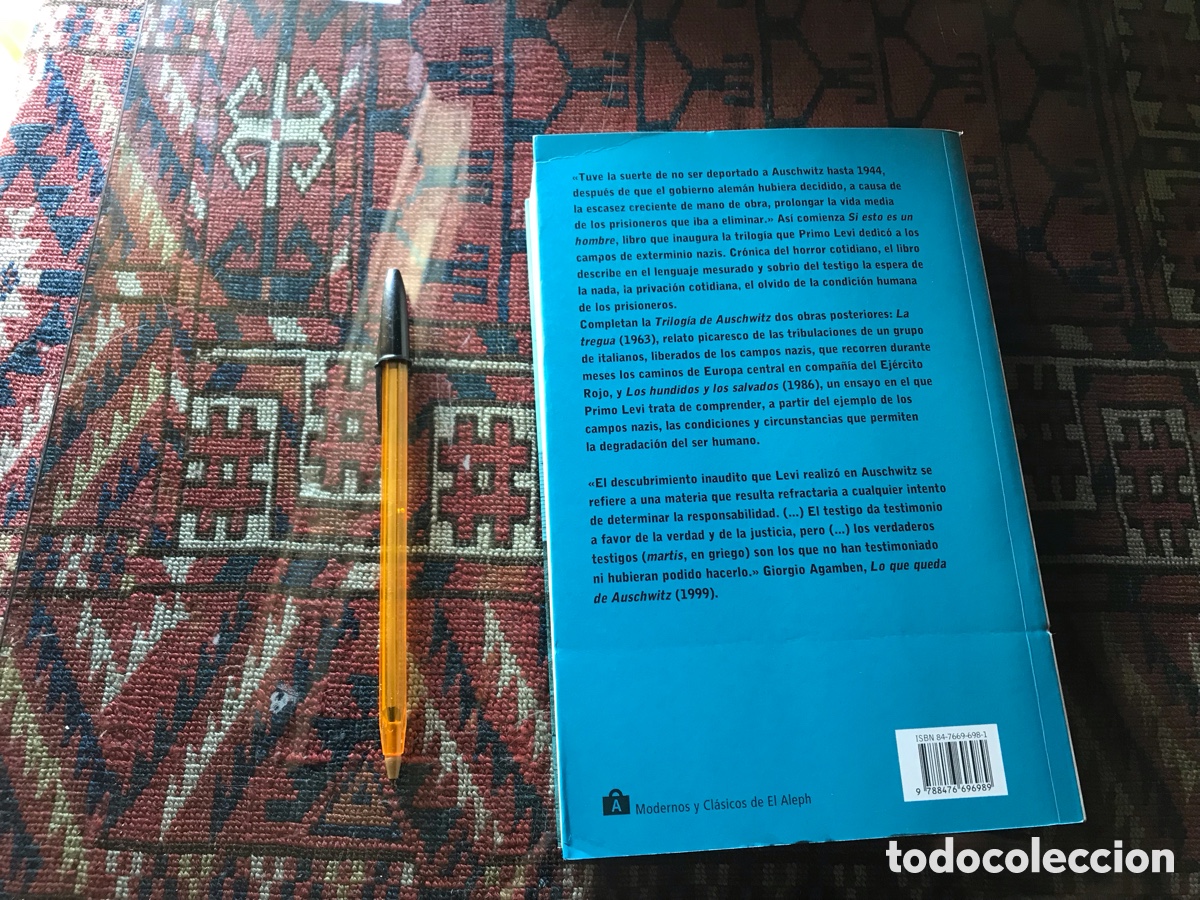 Libros de segunda mano: Trilog&iacute;a de Auschwitz. Primo Levi. El Aleph - Foto 3