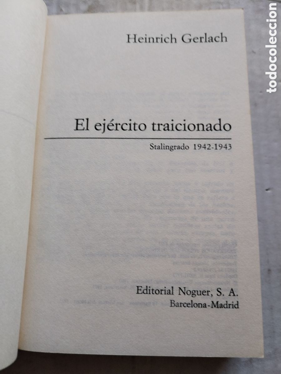 Libros de segunda mano: EL EJ&Eacute;RCITO TRAICIONADO/HEINRICH GERLACH - Foto 2