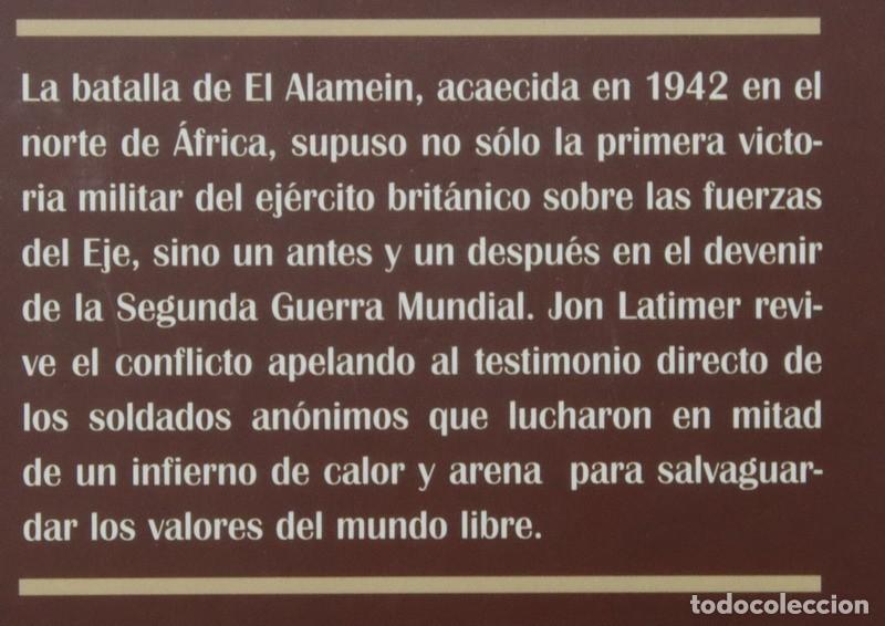 Libros de segunda mano: Libro El Alamein. Jon Latimer. Circulo de Lectores - Foto 2