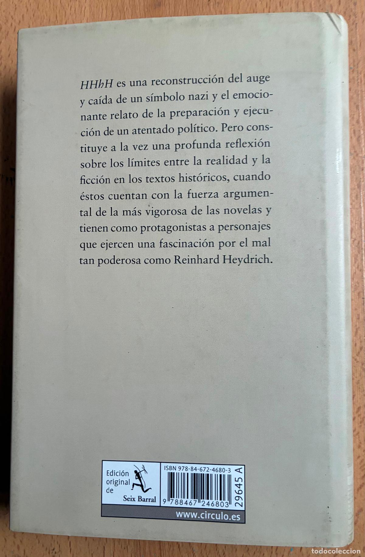 Libros de segunda mano: HHhH Laurente Binet, Circulo de lectores - Foto 2