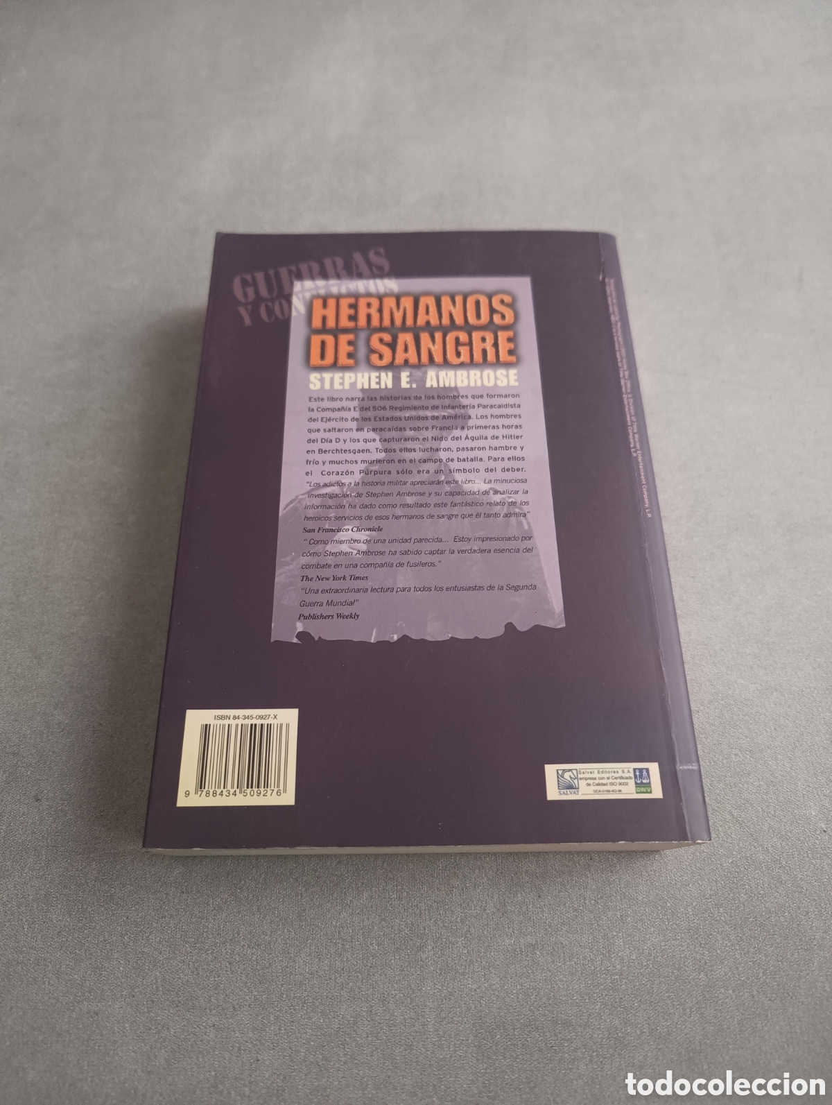 Libros de segunda mano: HERMANOS DE SANGRE - STEPHEN E. AMBROSE - SALVAT - - Foto 4