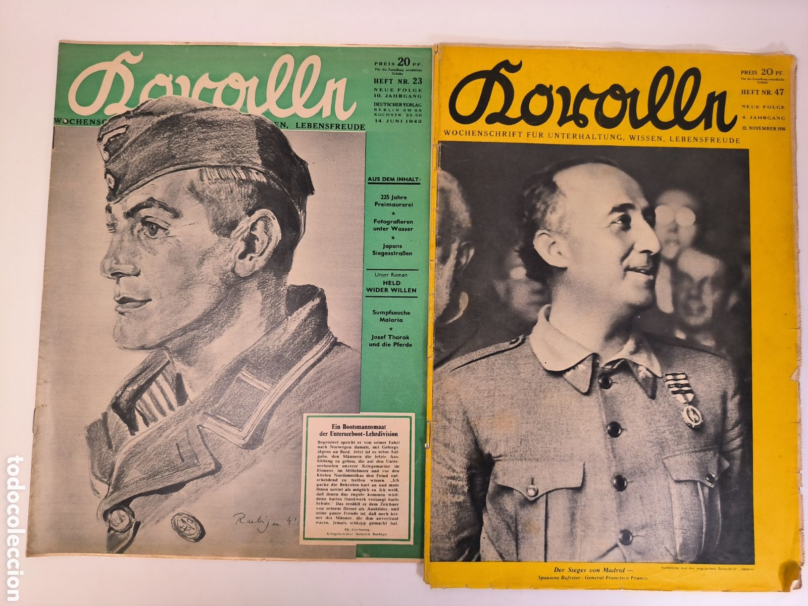 Gebrauchte B&uuml;cher: 2x Koralle Franco Jud&iacute;os Freimaurerei 1942 1936 Adolf Hitler NSDAP Wehrmacht WWII