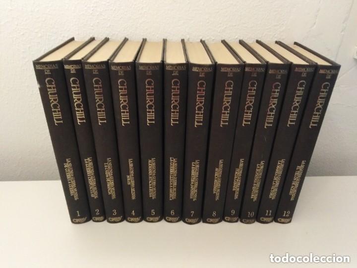 Libros de segunda mano: MEMORIAS DE CHURCHILL. 12 TOMOS. ORBIS. BARCELONA. COMPLETA