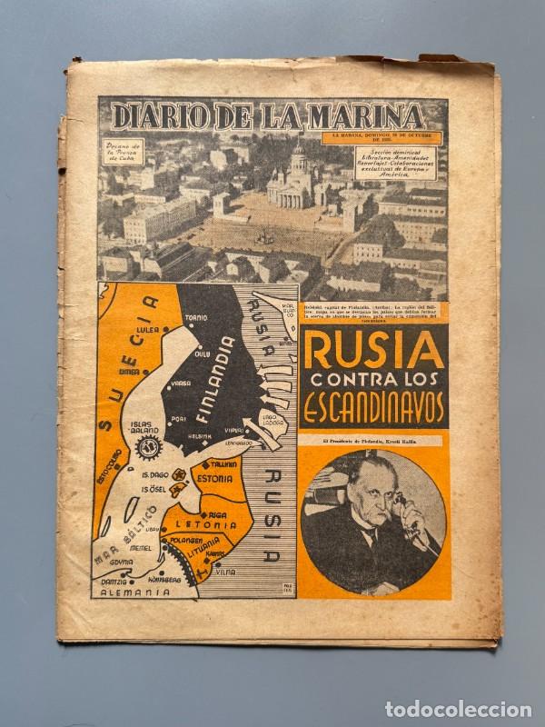 Libros de segunda mano: Diario de la Marina. Segunda Guerra Mundial - La Habana, 29 de octubre de 1939