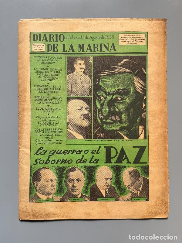 Libros de segunda mano: Diario de la Marina. Segunda Guerra Mundial - La Habana, 13 de agosto de 1939