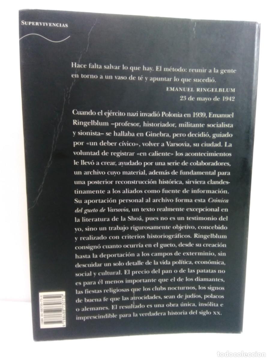 Libros de segunda mano: Cr&oacute;nica del gueto de Varsovia. Emanuel Ringelblum - Foto 2
