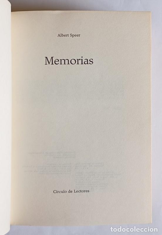 Libros de segunda mano: ALBERT SPEER - MEMORIAS - Foto 2