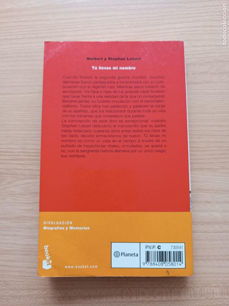 Libros de segunda mano: T&uacute; lleves mi nombre - Norbert y Stephan Lebert - Foto 2