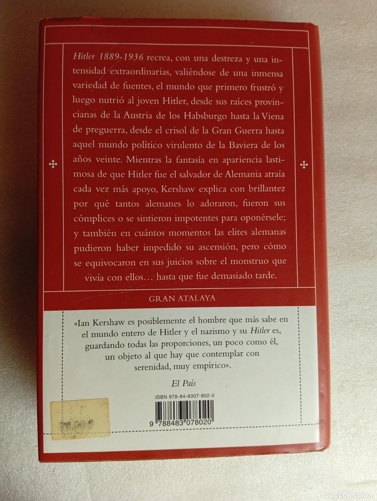 Libros de segunda mano: HITLER 1889-1936 - IAN KERSHAW - Foto 3