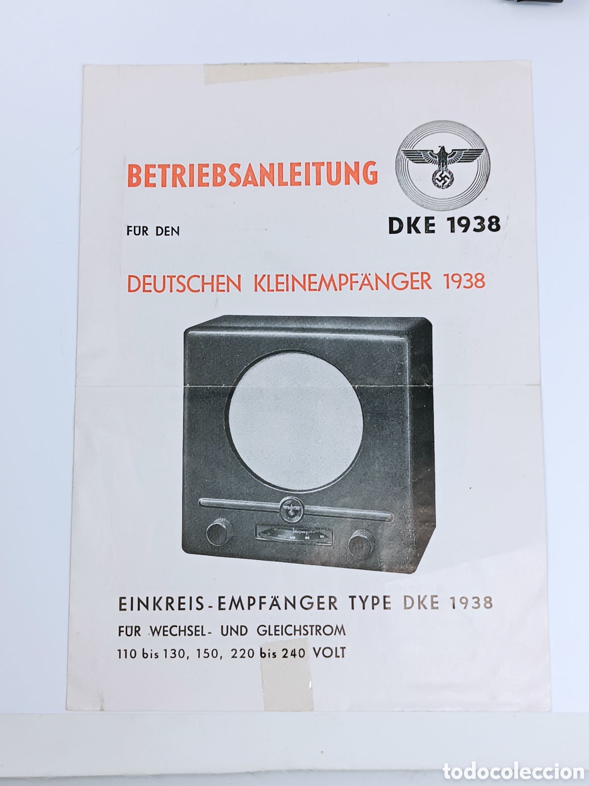 Libros de segunda mano: Deutschen Kleinempf&auml;nger 1938 Volksempf&auml;nger DKE NSDAP esv&aacute;stica