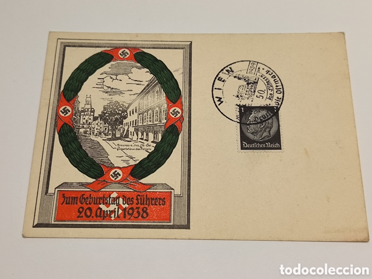 Libros de segunda mano: Postal Zum Geburtstag des F&uuml;hrers 20 April 1938 nsdap Adolfo Hitler