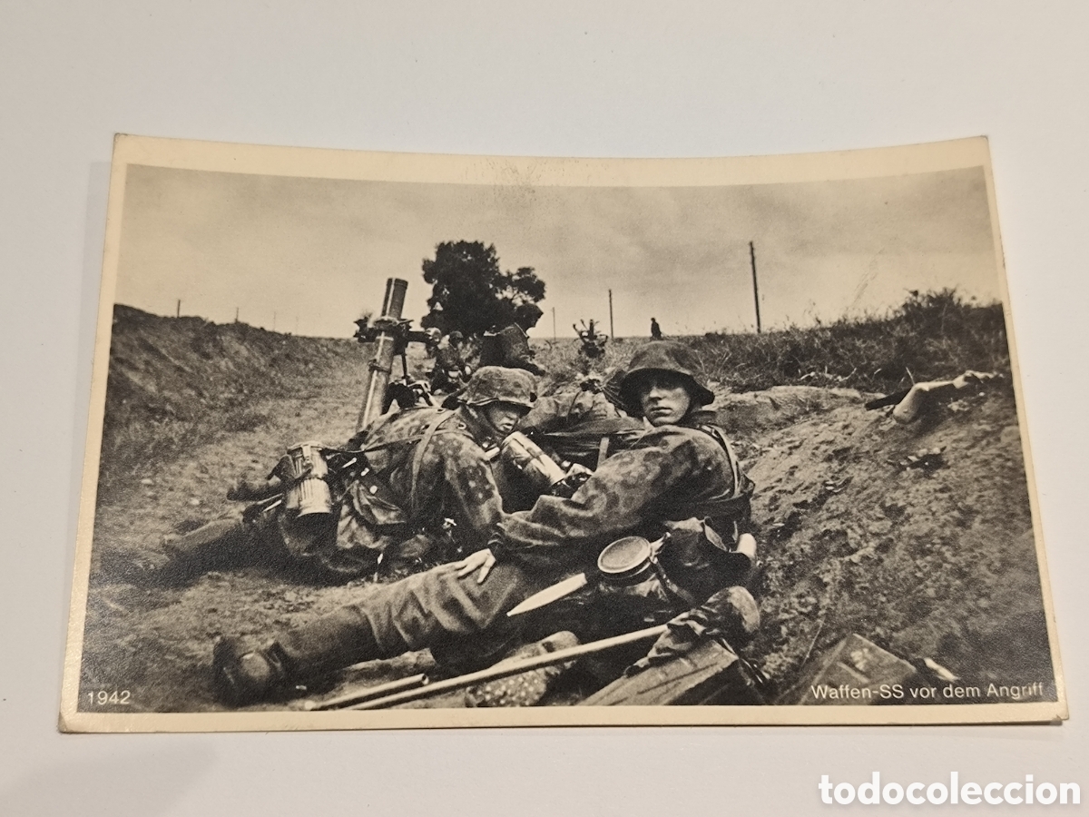 Libros de segunda mano: Waffenn SS vor dem Angriff 1942 Wehrmacht Photo Hoffmann foto postal nsdap