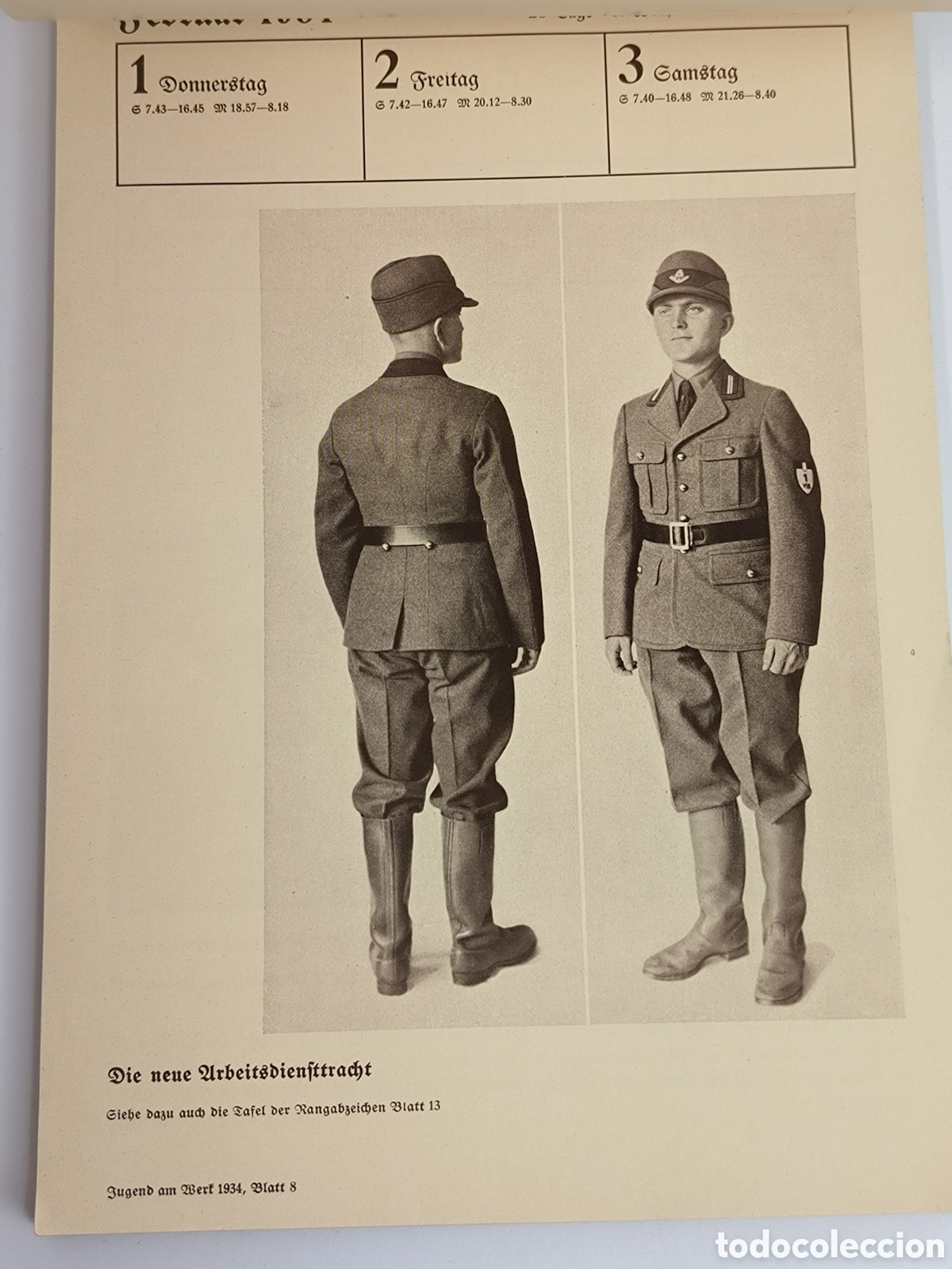 Libros de segunda mano: Jugend am Werk Kalender RAD REICHSARBEITSDIENST 1934 Wehrmacht WWII K. Hierl