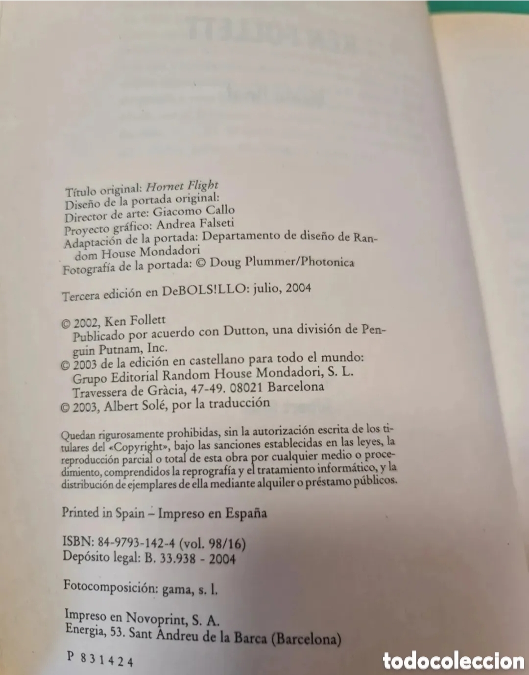 Libros de segunda mano: Libro Vuelo final / Ken Follett. - Foto 2
