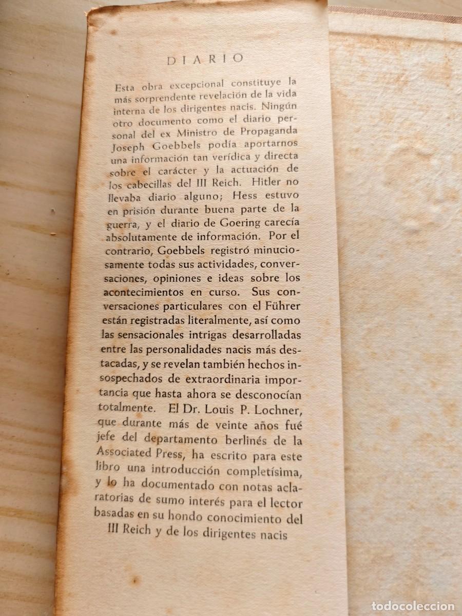 Libros de segunda mano: Dr. JOSEPH GOEBLES - DIARIO - Foto 2