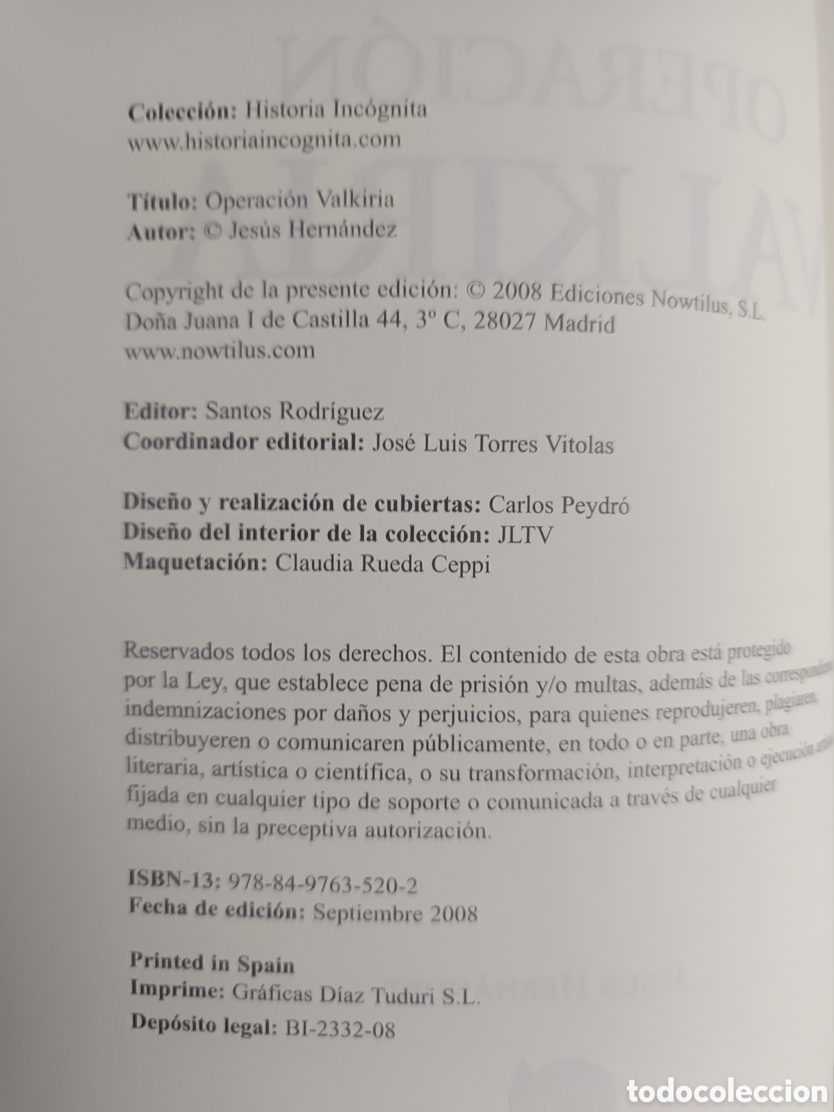 Libros de segunda mano: Operaci&oacute;n Valkiria. Hern&aacute;ndez, Jes&uacute;s - Foto 4
