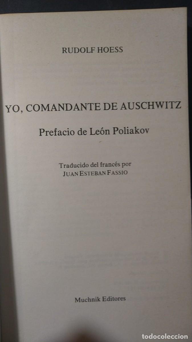 Libros de segunda mano: YO, COMANDANTE DE AUSHWITZ - RUDOLF HOESS - Foto 3