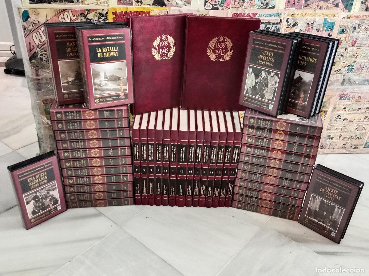 Libros de segunda mano: Enciclopedia - Gran Cr&oacute;nica de la II Guerra Mundial - 16 Tomos + 33 VHS - Completa - Edit. Edilibro