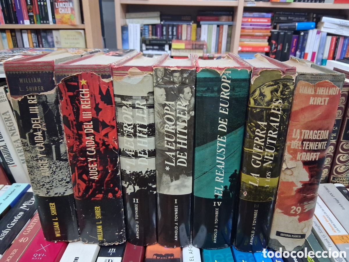 Libros de segunda mano: Lote 7 libros auge y caida III Reich,La europa de Hitler Reajuste de Europa, guerra neutrales.etc