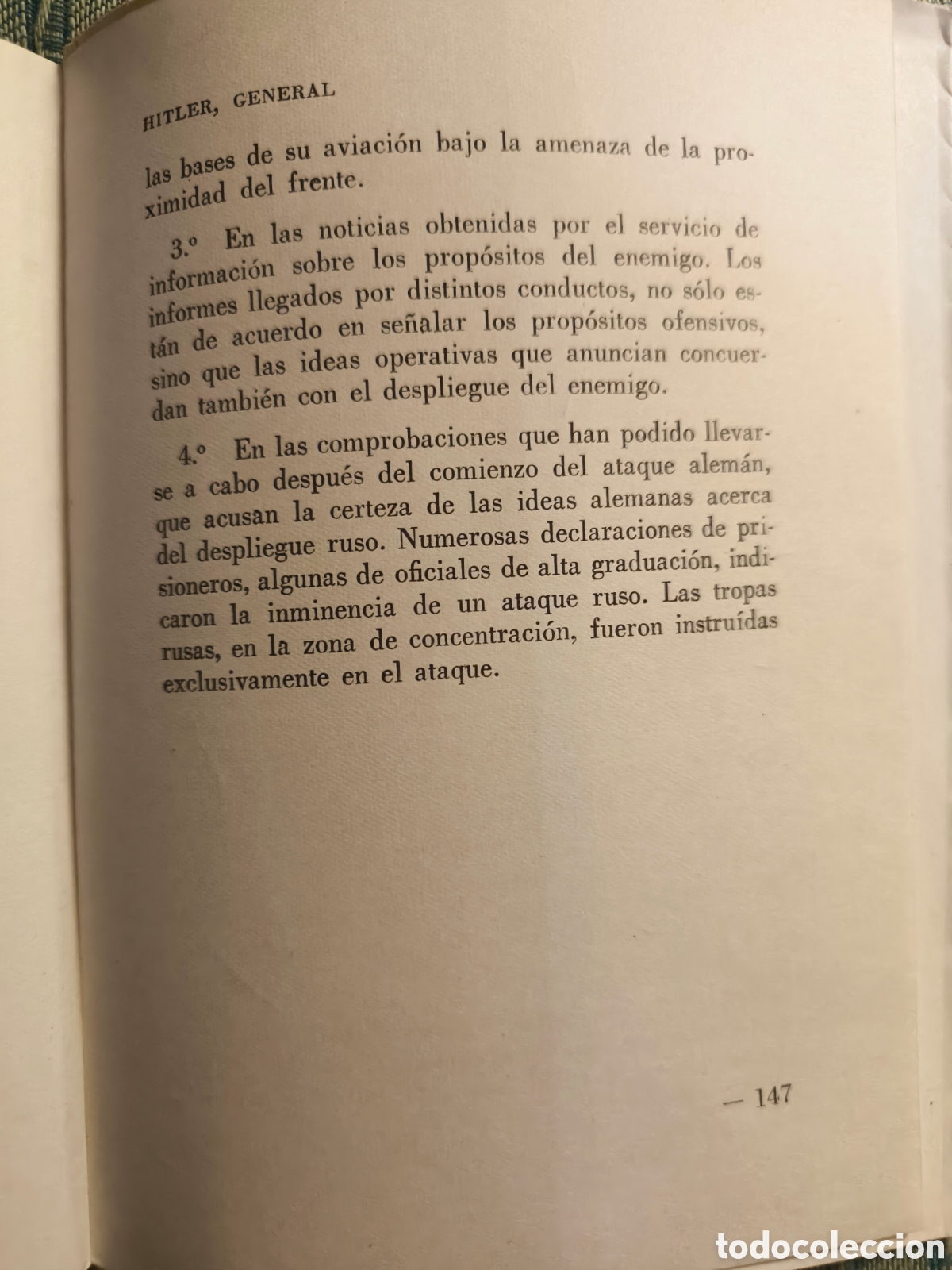 Libros de segunda mano: Hitler, general &mdash; Franz Halder, 1950 - Foto 3