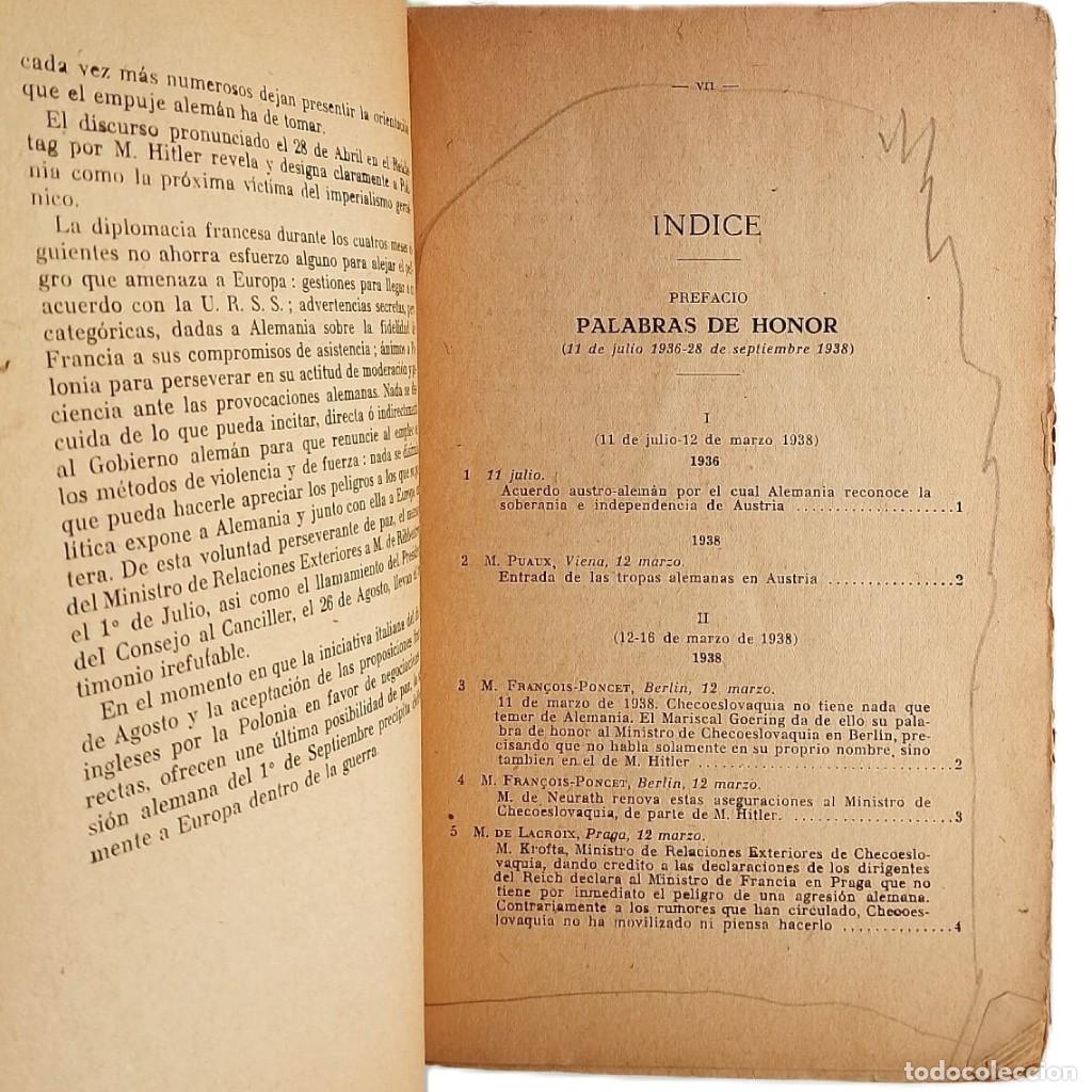 Libros de segunda mano: LIBRO AMARILLO FRANC&Eacute;S. DOCUMENTOS DIPLOM&Aacute;TICOS 1938-1939 - Foto 2