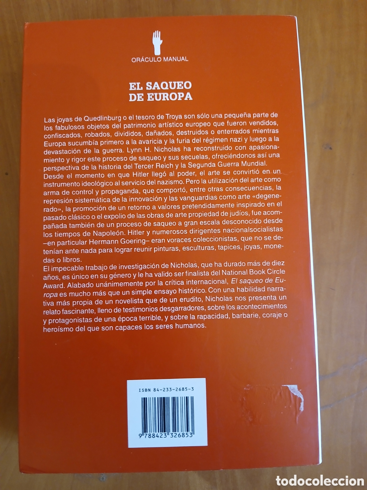 Libros de segunda mano: El Saqueo de Europa. Lynn H. Nicholas. - Foto 2