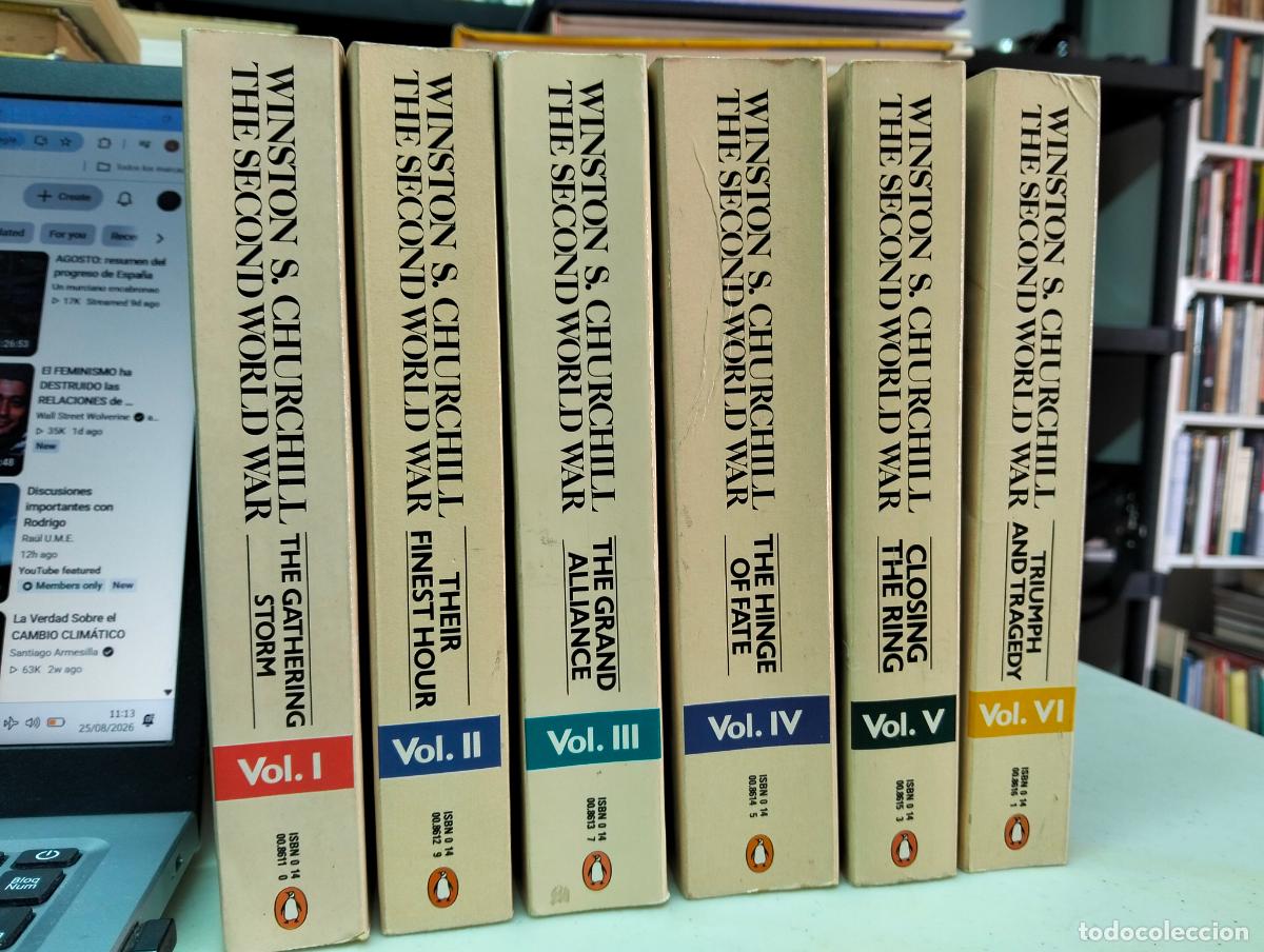 Libros de segunda mano: The Second World War (6 vols.) Winston S. Churchill, Completo, Penguin, 1985, VISITA CATALOGO L55