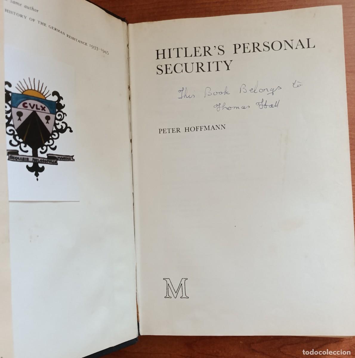 Libros de segunda mano: Hitlers Personal Security, Peter Hoffmann, The Macmillan Press - Foto 5