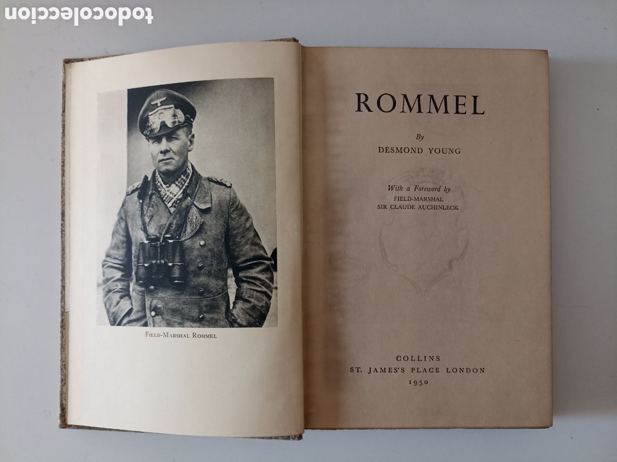 Libros de segunda mano: LIBRO EN INGL&Eacute;S Desmond Young - Rommel (Collins, 1950) Nazismo, Segunda Guerra Mundial, Historia