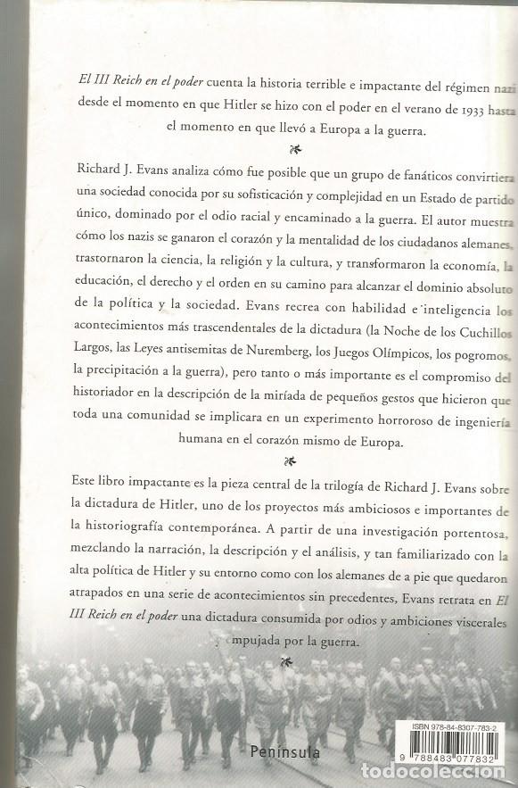 Libros de segunda mano: EL III REICH EN EL PODER - RICHARD J. EVANS - Foto 4