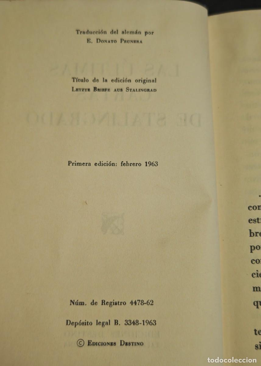 Libros de segunda mano: LAS ULTIMAS CARTAS DE STALINGRADO - Foto 3