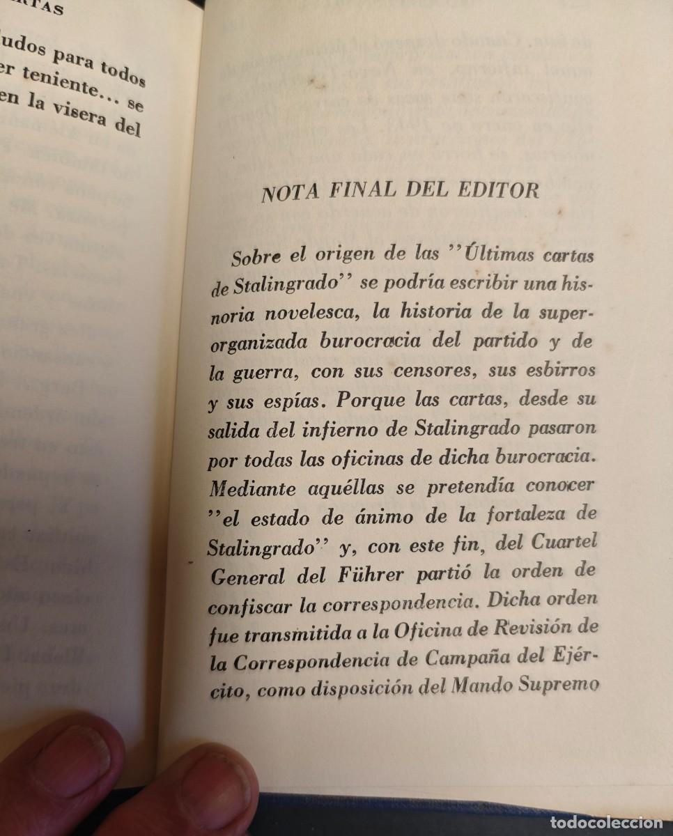 Libros de segunda mano: LAS ULTIMAS CARTAS DE STALINGRADO - Foto 4