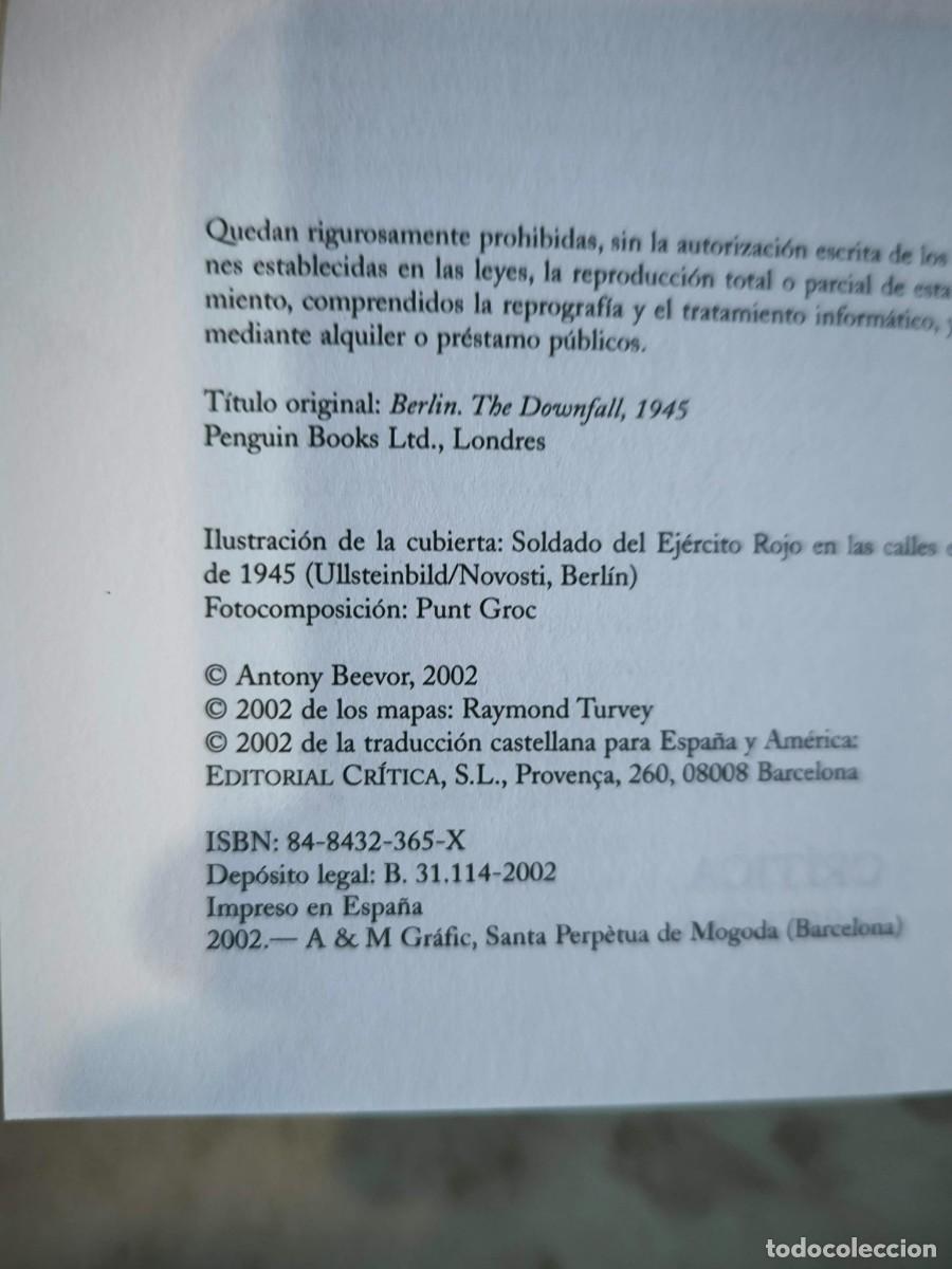 Libros de segunda mano: BERLIN LA CAIDA 1945 Antony Beevor. - Foto 4