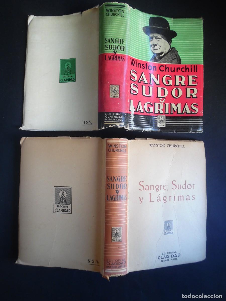 Libri di seconda mano: Winston Churchill, Sangre, sudor y l&aacute;grimas, 1942. Traducci&oacute;n de Sa&uacute;l Sell&eacute;s
