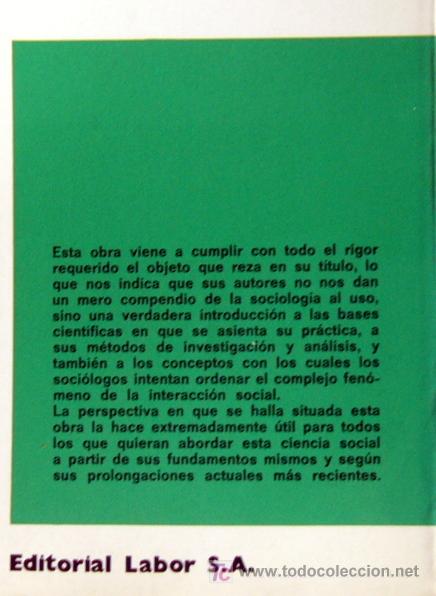 Libros de segunda mano: INTRODUCCION  A LA SOCIOLOGIA - GREEN Y JOHNS - Foto 2