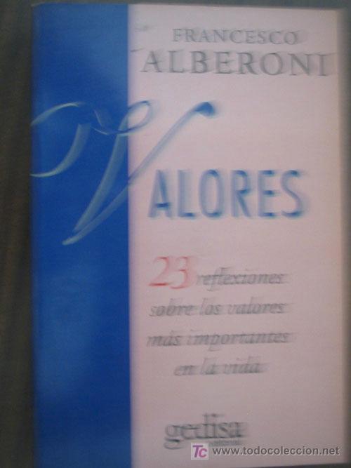Libros de segunda mano: VALORES. ALBERONI, Francesco. 1994 Gedisa - Foto 1