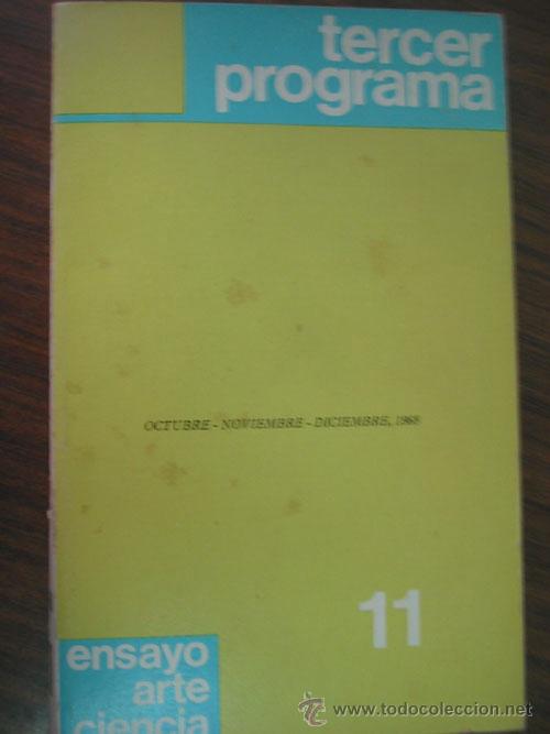 Libros de segunda mano: TERCER PROGRAMA. n&ordm; 11. 1968. - Foto 1