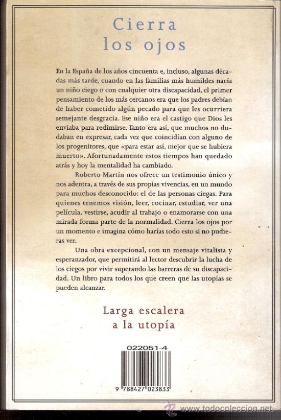 Libros de segunda mano: Cierra los Ojos. Roberto Mart&iacute;n. Alcor. Ediciones Martinez Roca. 1998. - Foto 2