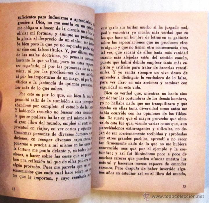 Libros de segunda mano: DESCARTES: EL DISCURSO DEL M&Eacute;TODO. - Foto 2
