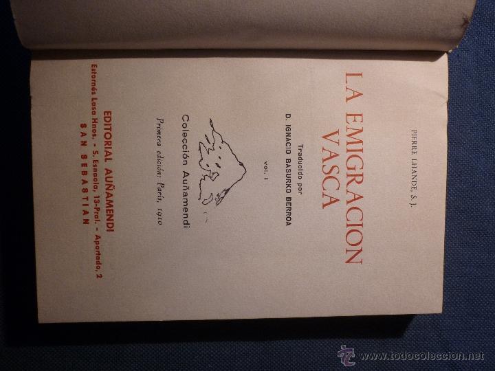Libros de segunda mano: La emigraci&oacute;n vasca - Foto 3