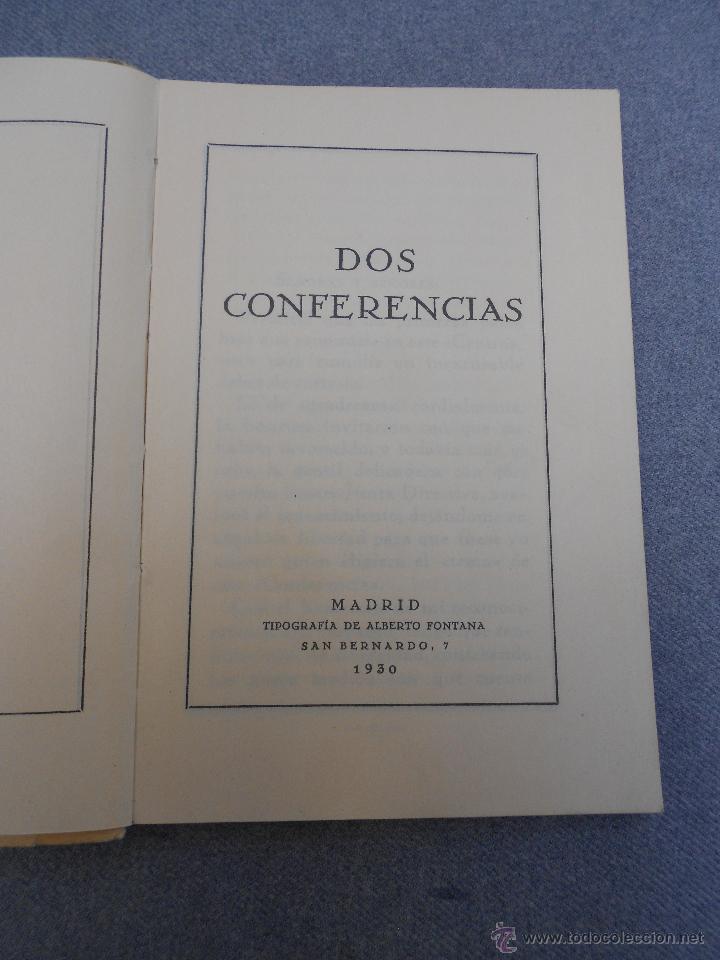 Libros de segunda mano: DOS CONFERENCIAS - Foto 2