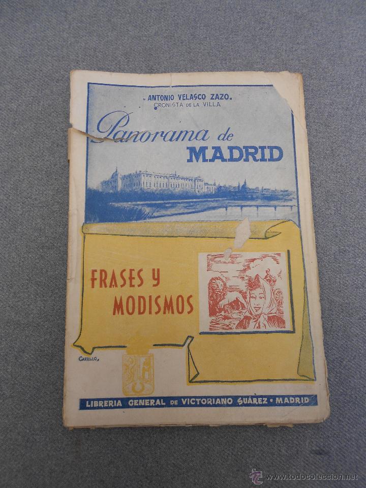 Libros de segunda mano: PANORAMA DE MADRID. FRASES Y MODISMO - Foto 1