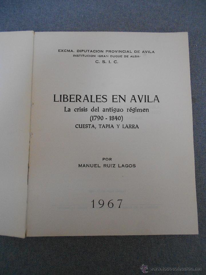 Libros de segunda mano: LIBERALES EN AVILA - Foto 2