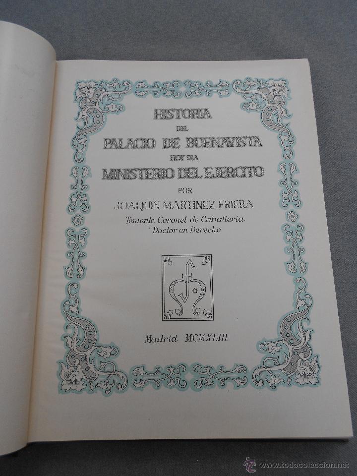 Libros de segunda mano: HISTORIA DEL PALACIO DE BUENAVISTA - Foto 3