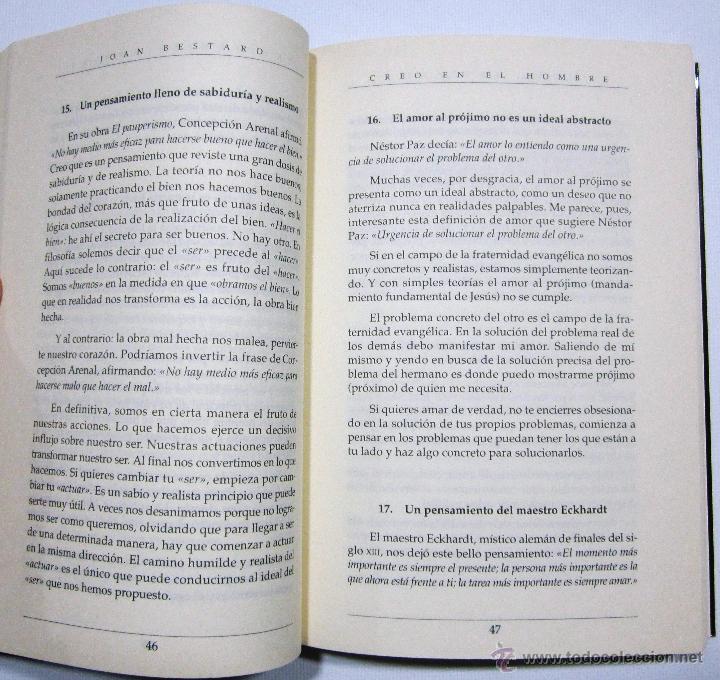 Libros de segunda mano: JOAN BESTARD: CREO EN EL HOMBRE. - Foto 2